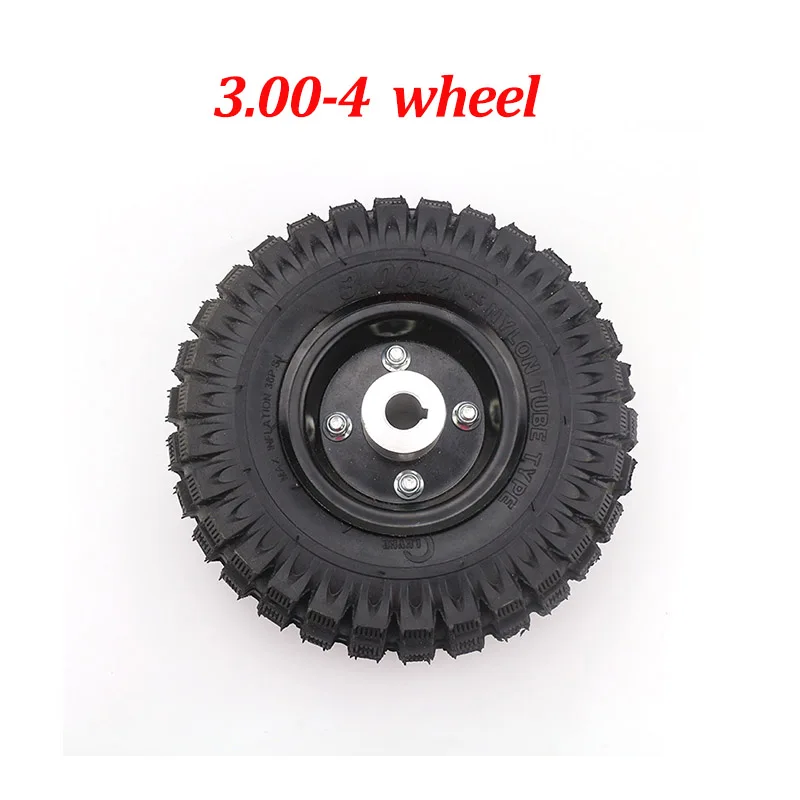 3.00-4 Scooter wheels Mini ATV 17mm /19mm Keyway  hub and  tire  inner  Off Road pattern tyre kit