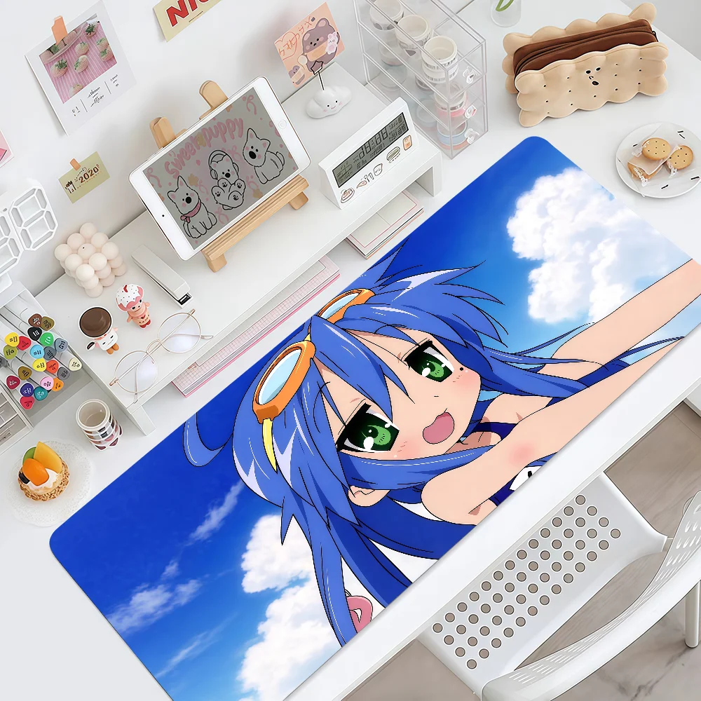 Izumi Mouse Konata Pad MousePad Non-slip Anime Lockedge Office Student Gaming Thickened Large Star Writing Pad L-Lucky Cushion