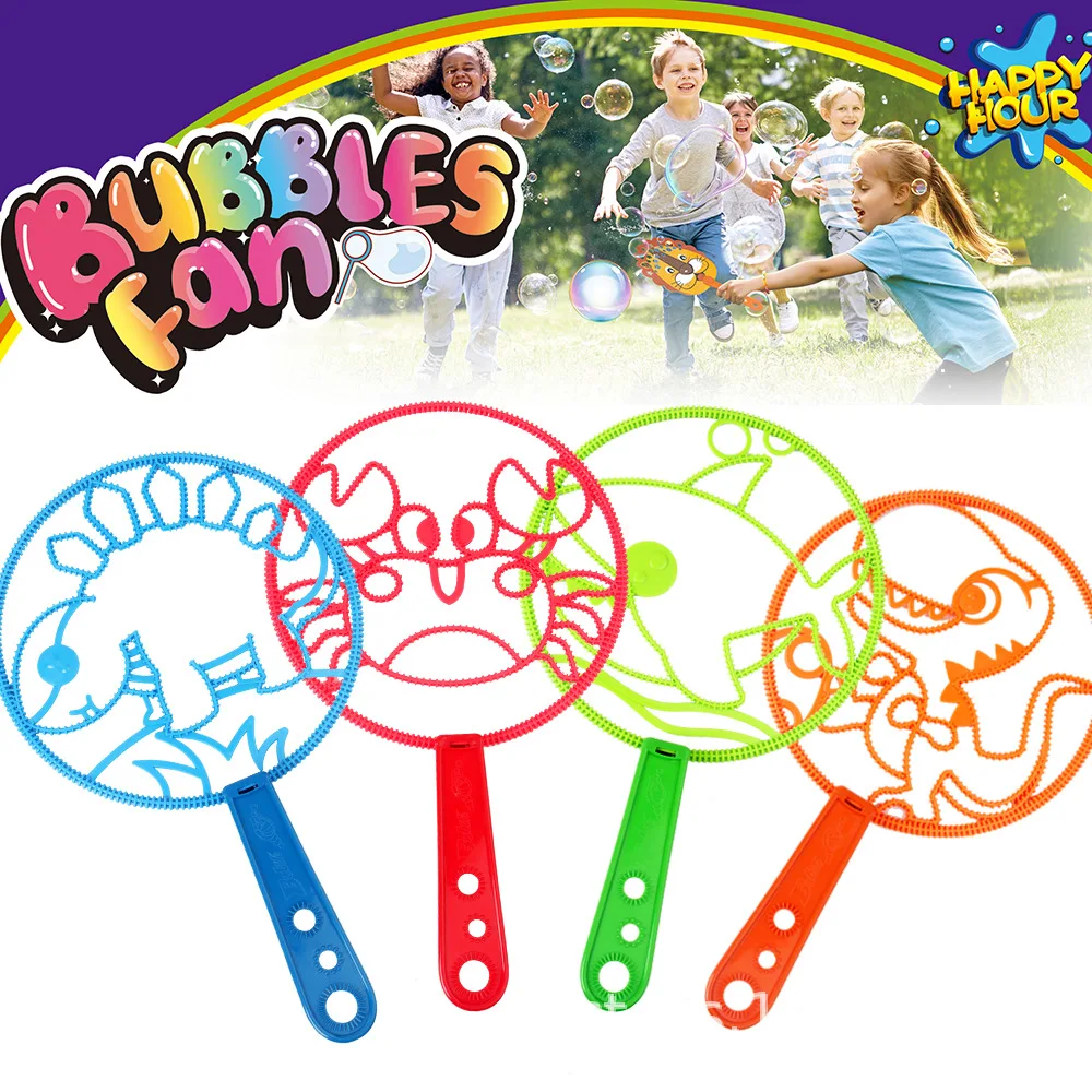 Crianças dos desenhos animados dinossauro caranguejo tubarão bolha anel ao ar livre bolha soprando brinquedo bonito anel de bolha + disco conjunto bolha adereços
