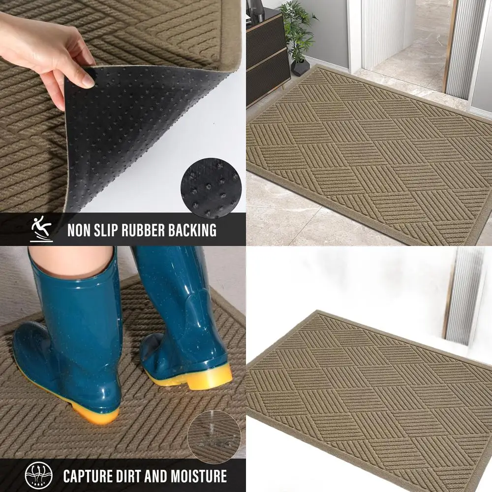 

Durable Door Mat for Mud and Dirt, Absorbent and Stain-Resistant, Non-Slip Backing, Suitable for Indoor and Outdoor Use, 47x32 I