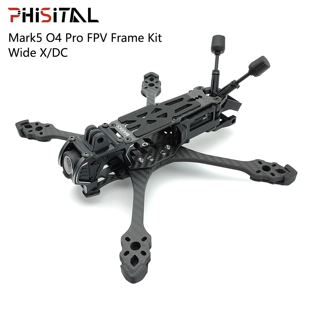 PhiSital Mark5 O4 Pro FPV Frame Kit X/DC Version 5inch Carbon Fiber Quadcopter Racing Drone for RC Freestyle DIY Parts