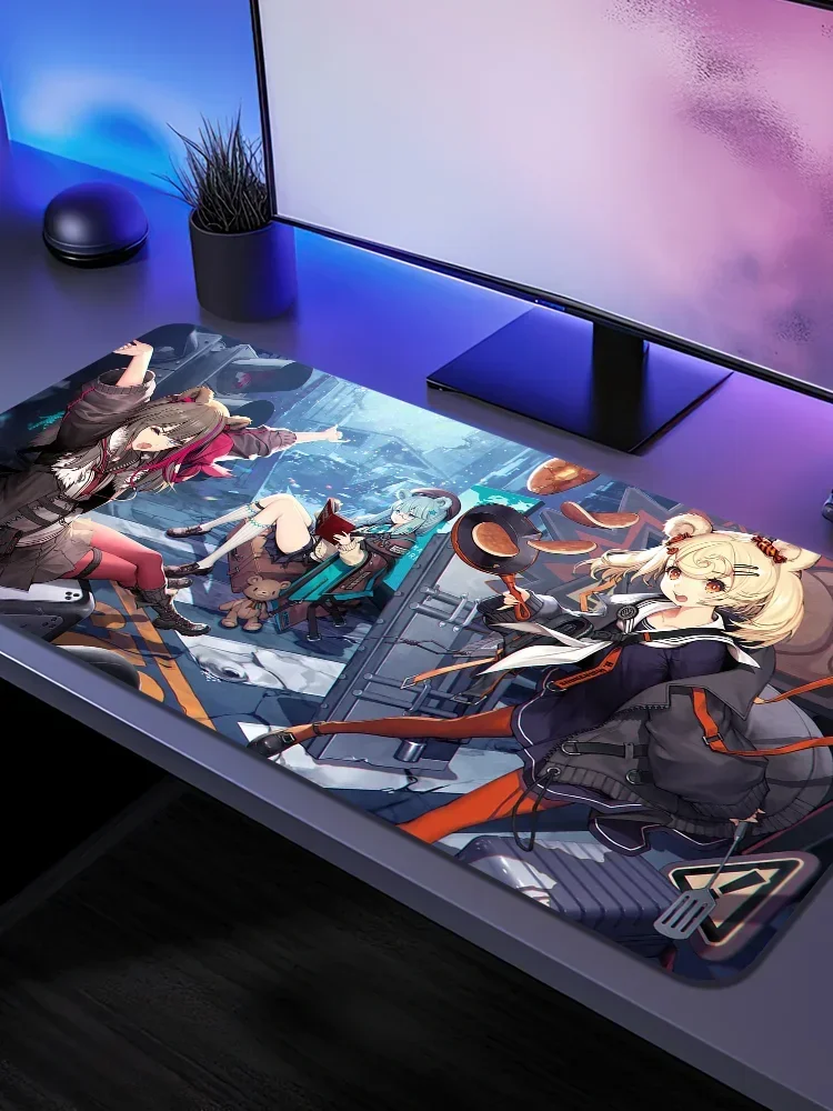 Arknights Girl Pad Keyboards Mat Rubber Gaming Mousepad Desk Mat Size For Large Edge Locking Game Keyboard Pad