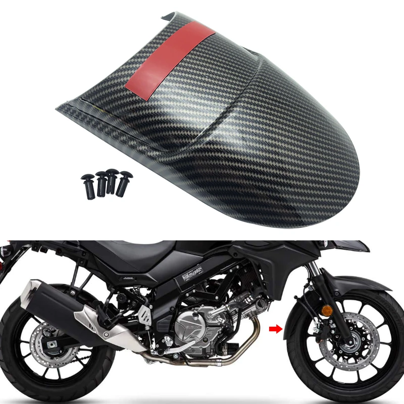 For SUZUKI DL650 V-STROM 650 DL650 V-Strom650 DL 650 2016-2023 2022 Carbon Front Fender Extender Mudguard Extension Motorcycle