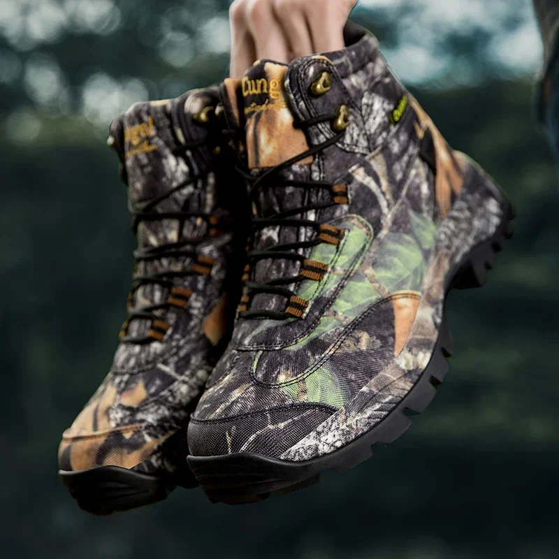 

Unisex Ankle Desert Waterproof Climbing Hiking Shoes Men Tactical Boots Army Boots Breathable Work High Quality Hunting Boot