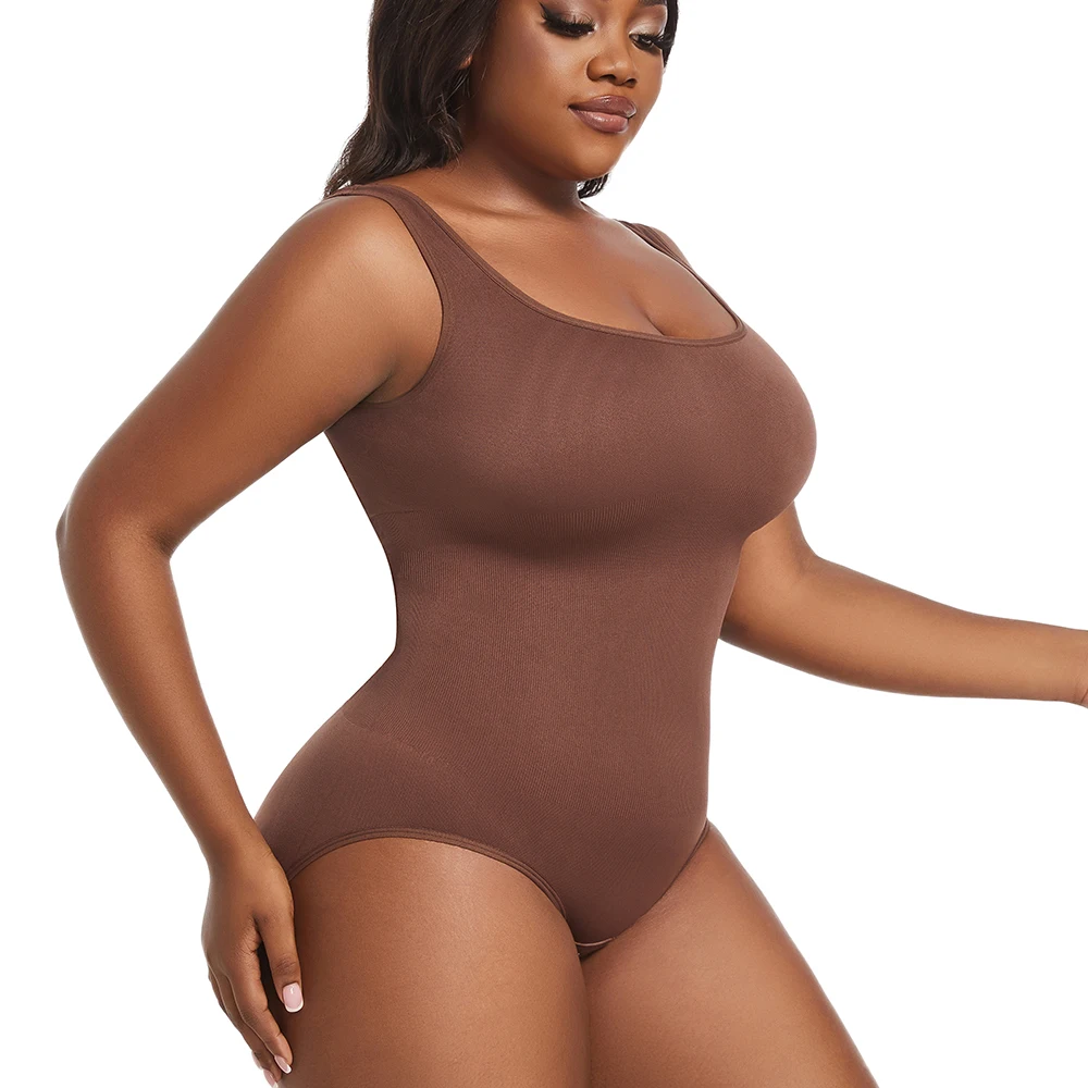 Plus Size Womens Briefs Bodysuits Sexy Suit Workout One Piece Gym Bodycon Tummy Control Activewear Jumpsuit Sleeveless XL-5XL image 4