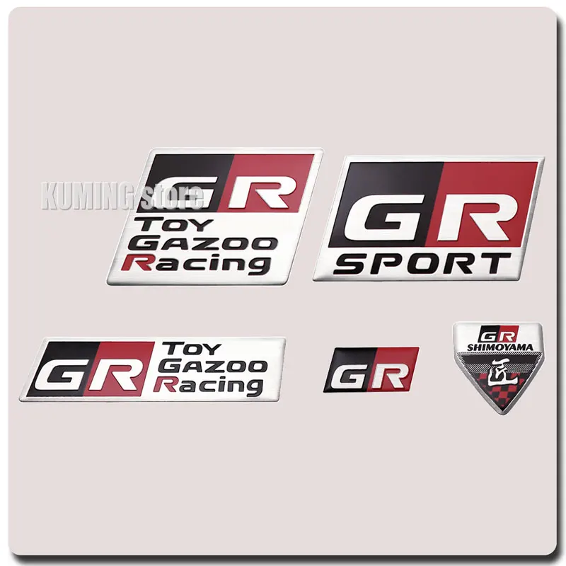 Emblema do metal para Console Volante, Acessórios do carro para Toyota Prius, RAV4, Camry, Yaris, Corolla, Esporte, Racing Porta Painel Decalque