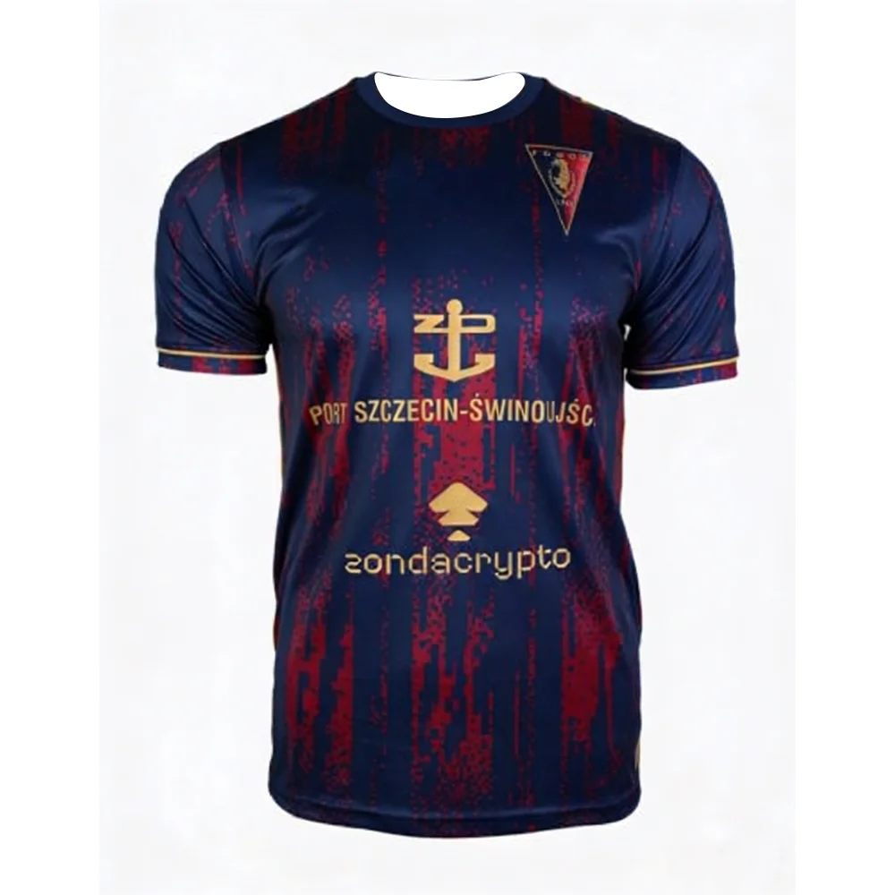 Pogoń Szczecin 2026 New Model Team Uniform Short Sleeved Basketball Shirt Polish League Fan Edition Breathable Quick Drying