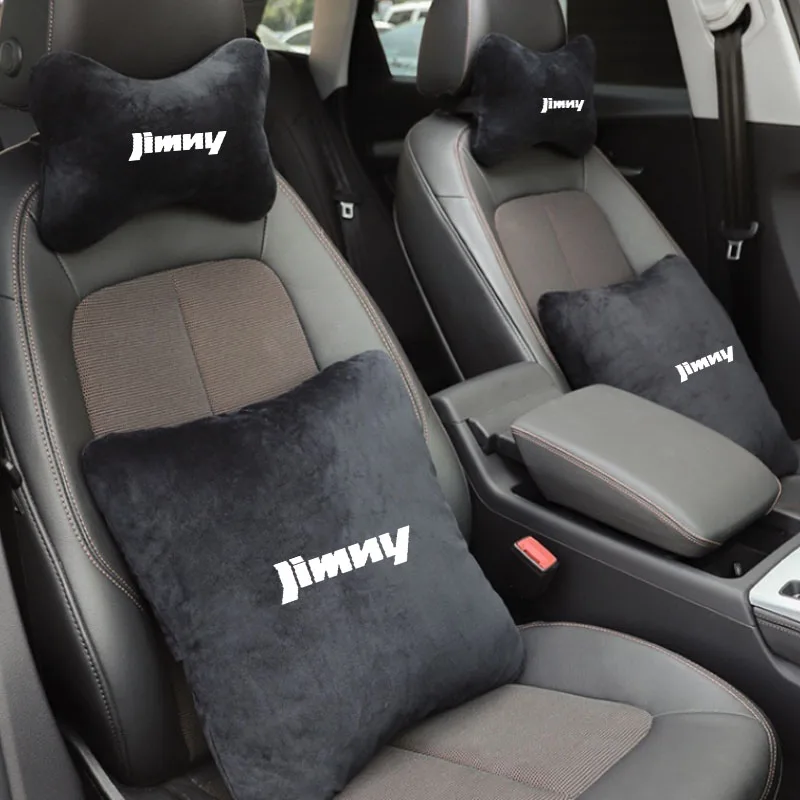 Car Neck Pillow Seat Headrest Lumbar Spine Protectio  Throw pillow for suzuki JIMNY car Accessories