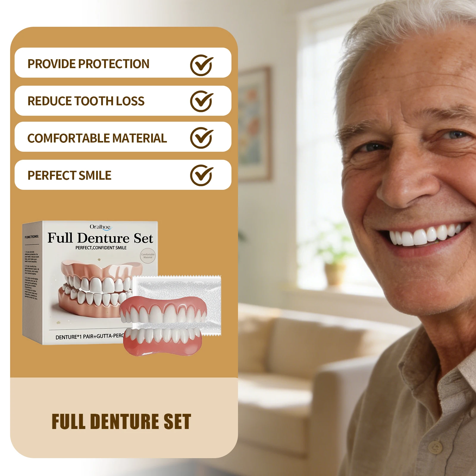 

Набор временных полных зубных протезов Instant Smile Comfort Fit Flex с гуттаперчей: безопасный материал для восстановления и декоративного заполнения промежутков