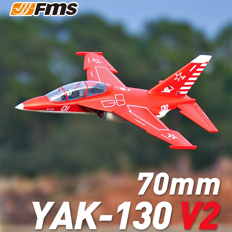 FMS Remote Control Model Aircraft Large Assembly Fixed Wing 70 Channel YAK-130V2 Yak Advanced Trainer Upgraded Edition