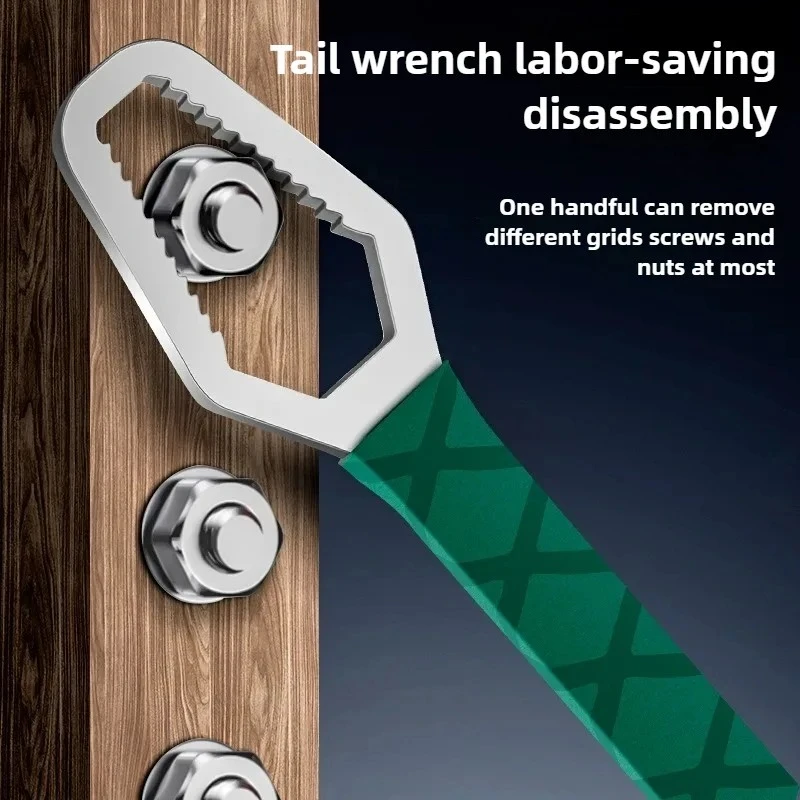 Industrial grade multifunctional woodworking special self tightening universal high hardness movable sheep horn hammer wrench