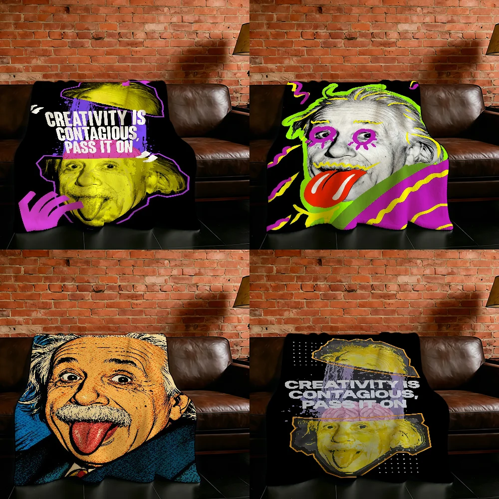 E-EINSTEIN Funny Meme Blanket Flannel Warm Soft Throw Blanket For Room Sofa Childish Birthday Gifts