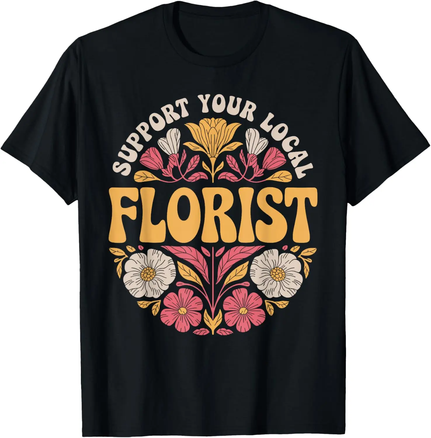 Design For Men Women Kids Floral Designer Florist T-Shirt Stylish, Breathable, 100% Cotton Short-Sleeve Tee With Fun, Humorous
