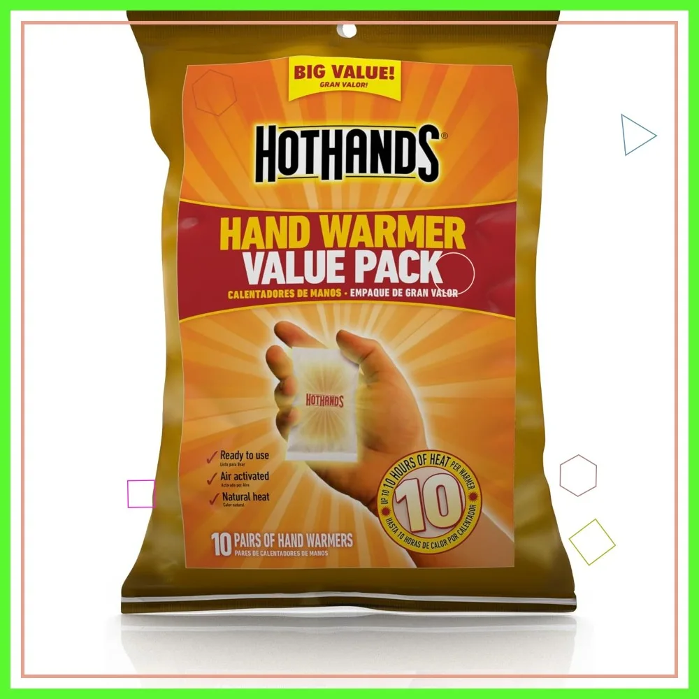 Calentadores de Manos HotHands, Paquete Económico, Calor Duradero para Actividades al Aire Libre