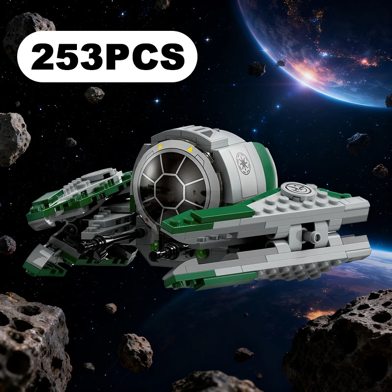 

262PCS IN STOCK Yoda's Jedi Starfighter Building Blocks Super Star Spaceship Model Assembling Bricks Toy Kid Gift For Kid Adult