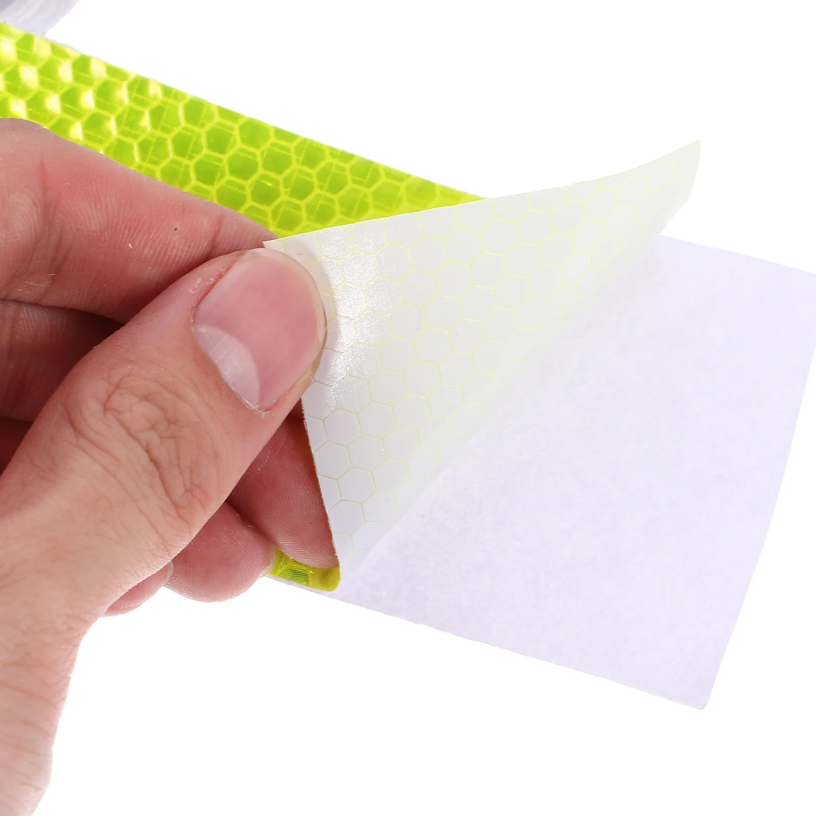 

4Pcs High Visibility Reflective Tape Self-Stick Residue-Free Uv Resistant Safety Marking for Transport Facilities Road Signs