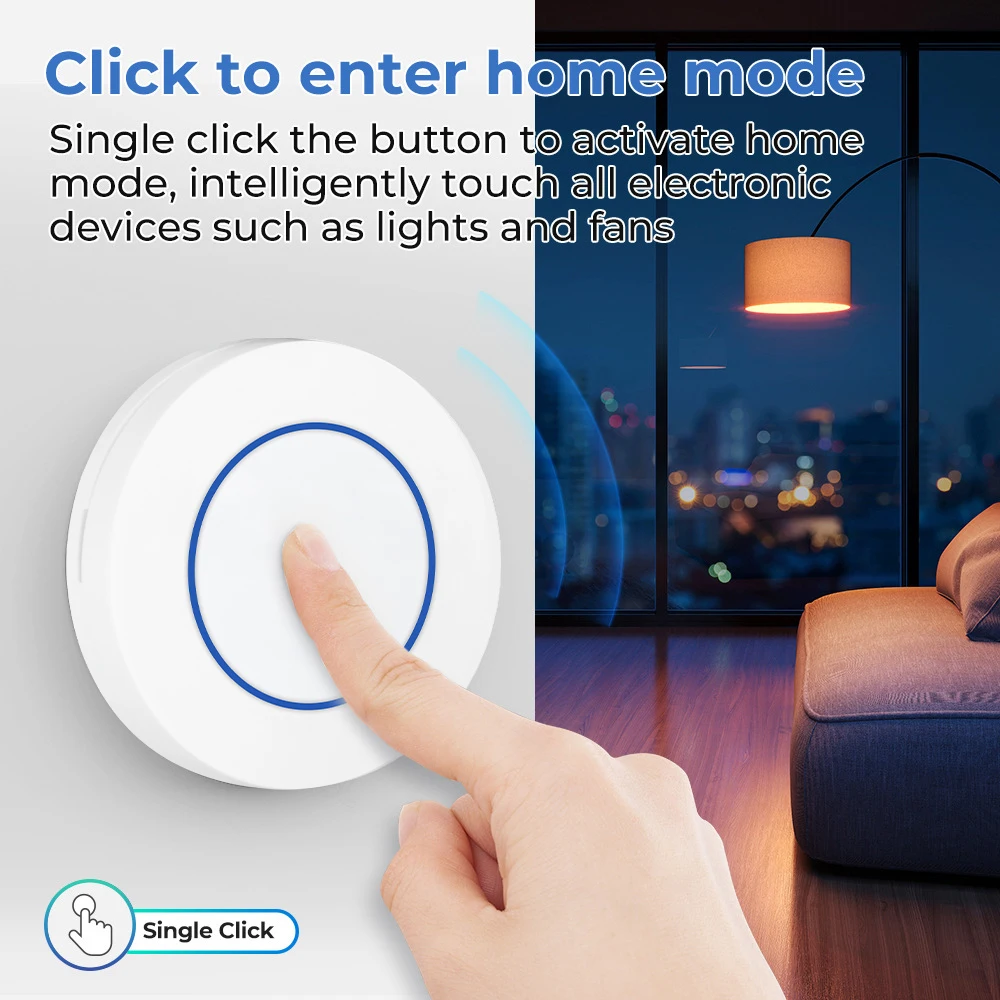 Tuya Zigbee 스마트 단추 장면 스위치, 스마트 라이프, 무선 원격 원 키 컨트롤러, 스마트 홈 자동화 장면 스위치 조광기