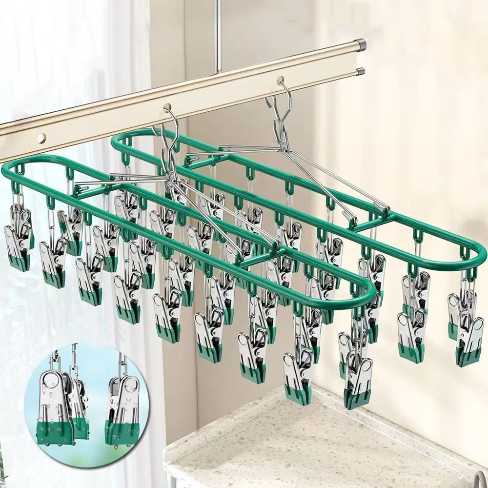 

Clothes Drying Racks Small Folding Portable Underwear Hangers with Rotatable Hook for Socks Drying Towels Bras Clothes Gloves