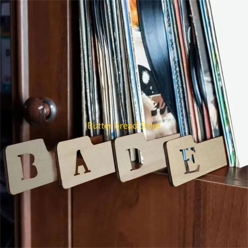 W89C 13/26Pcs Natural Marking Separators For Bookshelf Record Collection