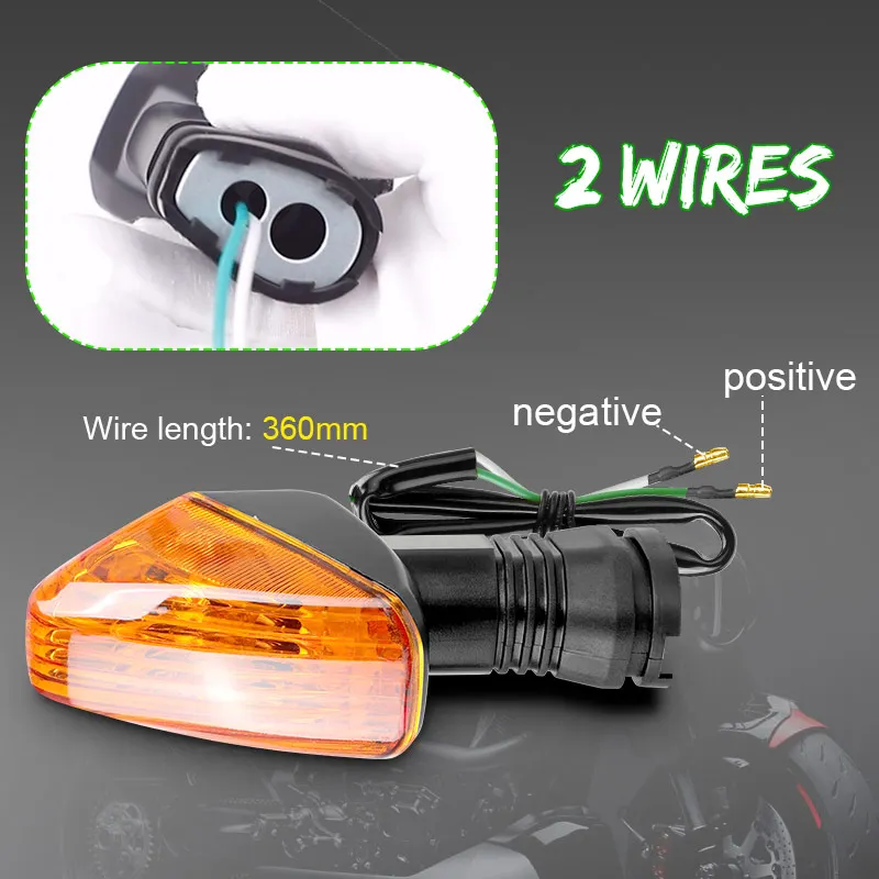 12V Motorcycle Turn Signals Light For Kawasaki Ninja ZX-6R ZX-10R ZX-10RR 1000 650R Z750 Z1000 Front Rear Light Indicator Lamp