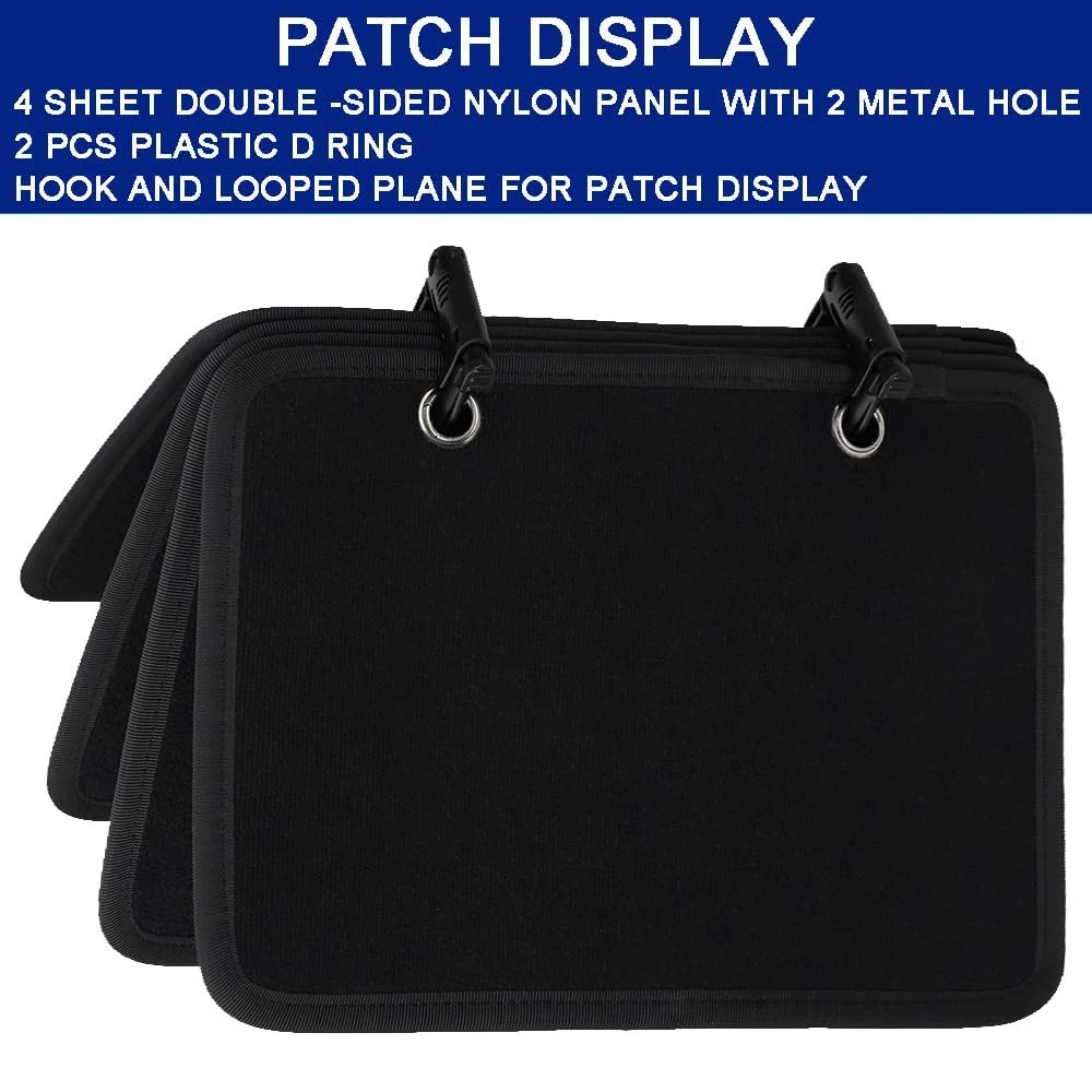 Outdoor Morale Badge Storage Board Tactical Badge Patch Holder Board Display Flip-Page Patch Badge Organizer Removable Binders