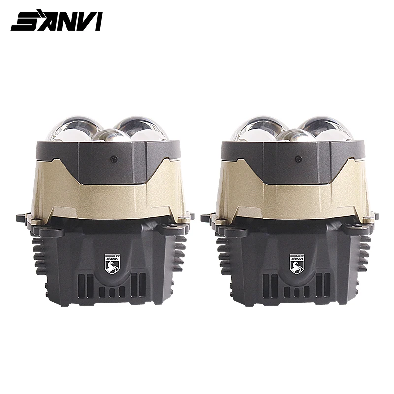Sanvi 5B Auto LED Lighting System New Projector Headlights with Square Lens Car Accessories Low Price Motorcycle Accessories