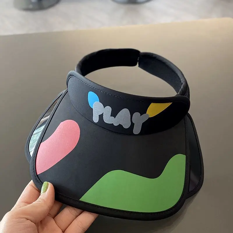 الفتيان والفتيات الشاطئ الأشعة فوق البنفسجية حماية الشمس قبعات علوية فارغة قبعة الأطفال الصيف كبيرة حافة الظل حماية الشمس قبعات عطلة الاطفال