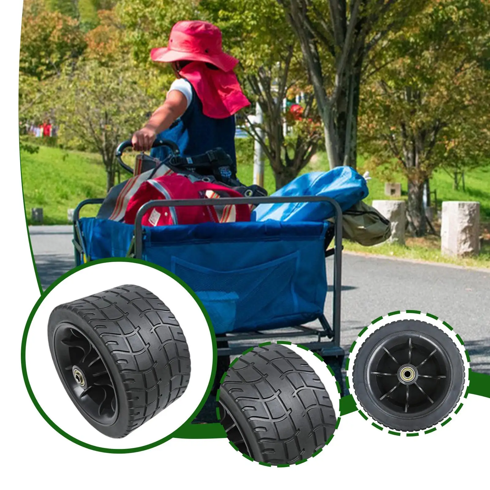 6.57inch Wagon Wheel Attachment Sturdy Easy Installation Replacement Caster for