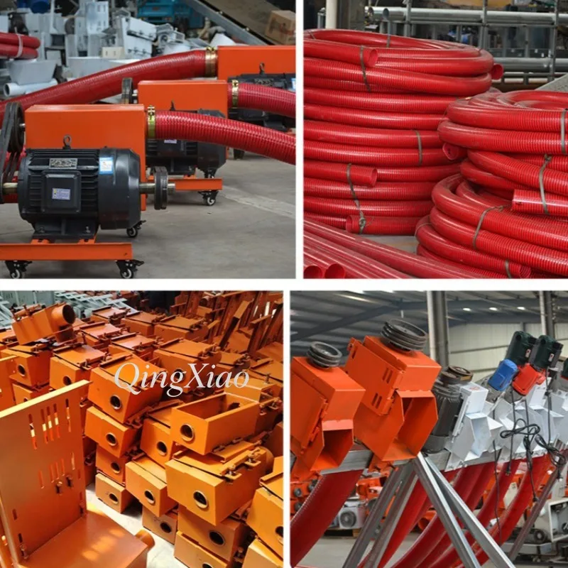 High Power 120mm Auger Grain Suction Machine Flexible Hose Conveyor for Corn Wheat Sand Truck Loading & Bagging 220V/380V