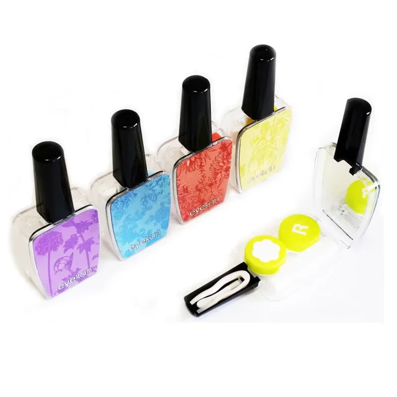 Mode Flasche Kontaktlinsen Fall Für Frauen Nette Linsen Box Abdeckung Colores Reise Kit Linsen Container Zubehör