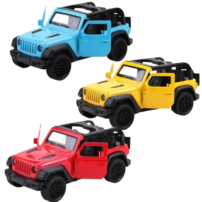 1/43 Off-Road Convertible, Die-Cast Metal, Three Doors Openable, Boy Toy, Pocket Toy