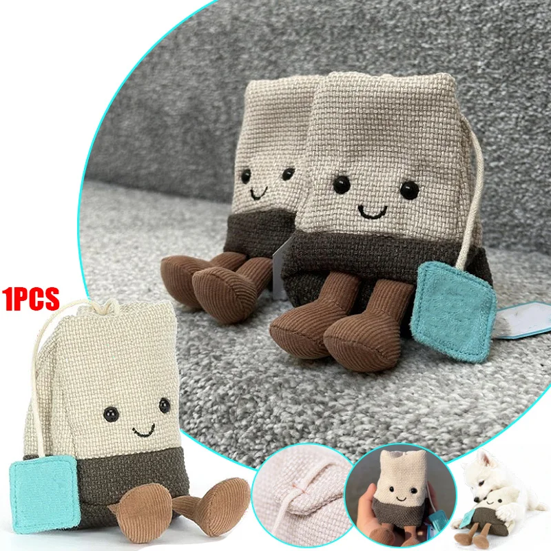 

New UK Limited Edition Tea Bag Plush Toy Cartoon Cat Doll Interactive Birthday Christmas Gift for Pet Lovers Girls