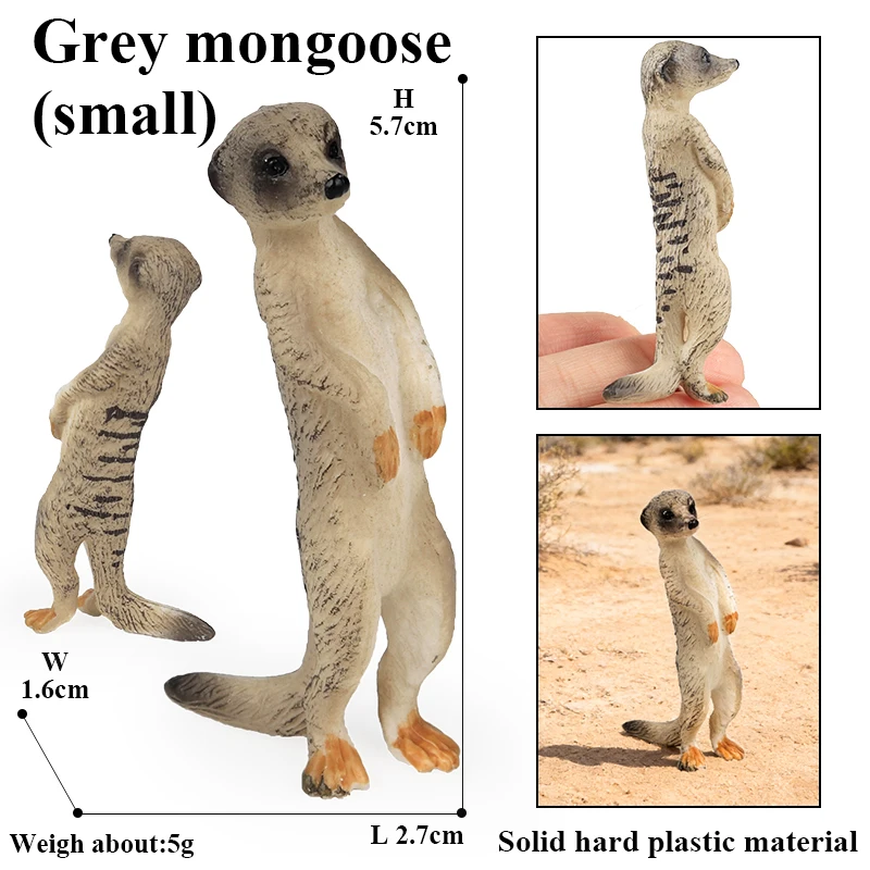 Oenux Simulation Neue Wilde Tierfiguren Stehende Wüsten-Meerkatze Otter Nutria Modell Actionfiguren Kinder-Lernspielzeug Geschenk – Detail 8