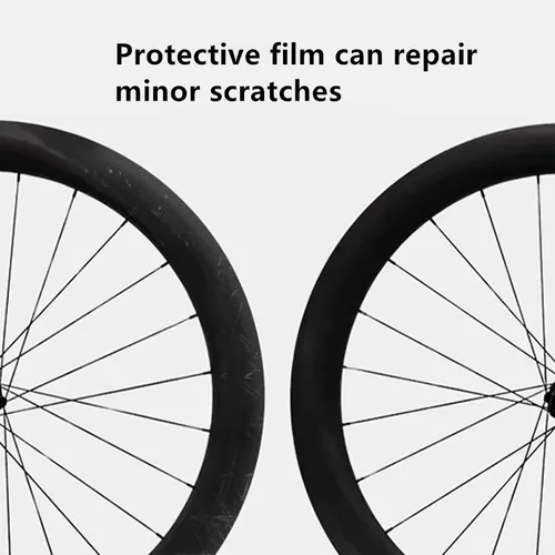 Imagen 2 del producto READU-Película protectora para llanta de freno de disco de bicicleta de carretera, Protector resistente a los arañazos, pegatinas de TPU para 2 ruedas