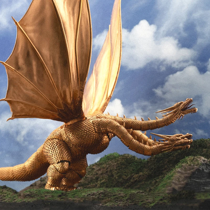 سلسلة HIYA الأساسية الرائعة Godzilla vs King Ghidorah 1991 شخصيات الأكشن King Ghidorah، مجموعة هدية للبالغين