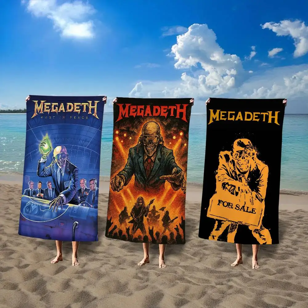Classic Heavy Metal Rock Band Megadeths Bath Towel Microfiber Soft Water Absorbing Breathable For Girl Kids Decorative