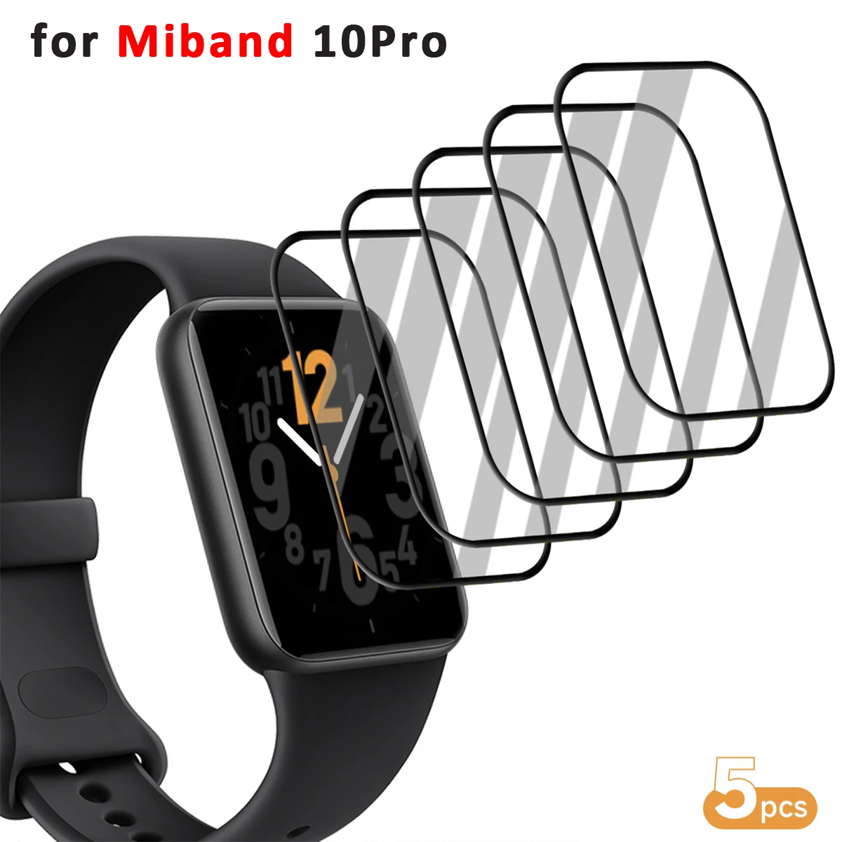 Displayschutzfolie für Xiaomi MiBand 10Pro, 3D gebogene Displayschutzfolie für MiBand 10 Pro, vollständig abdeckende Schutzfolie, Zubehör