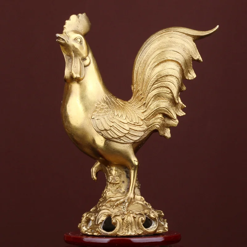 

Латунный орнамент, золотой независимый зодиак, медный петух, китайский стиль, украшение для дома, гостиной, ремесло