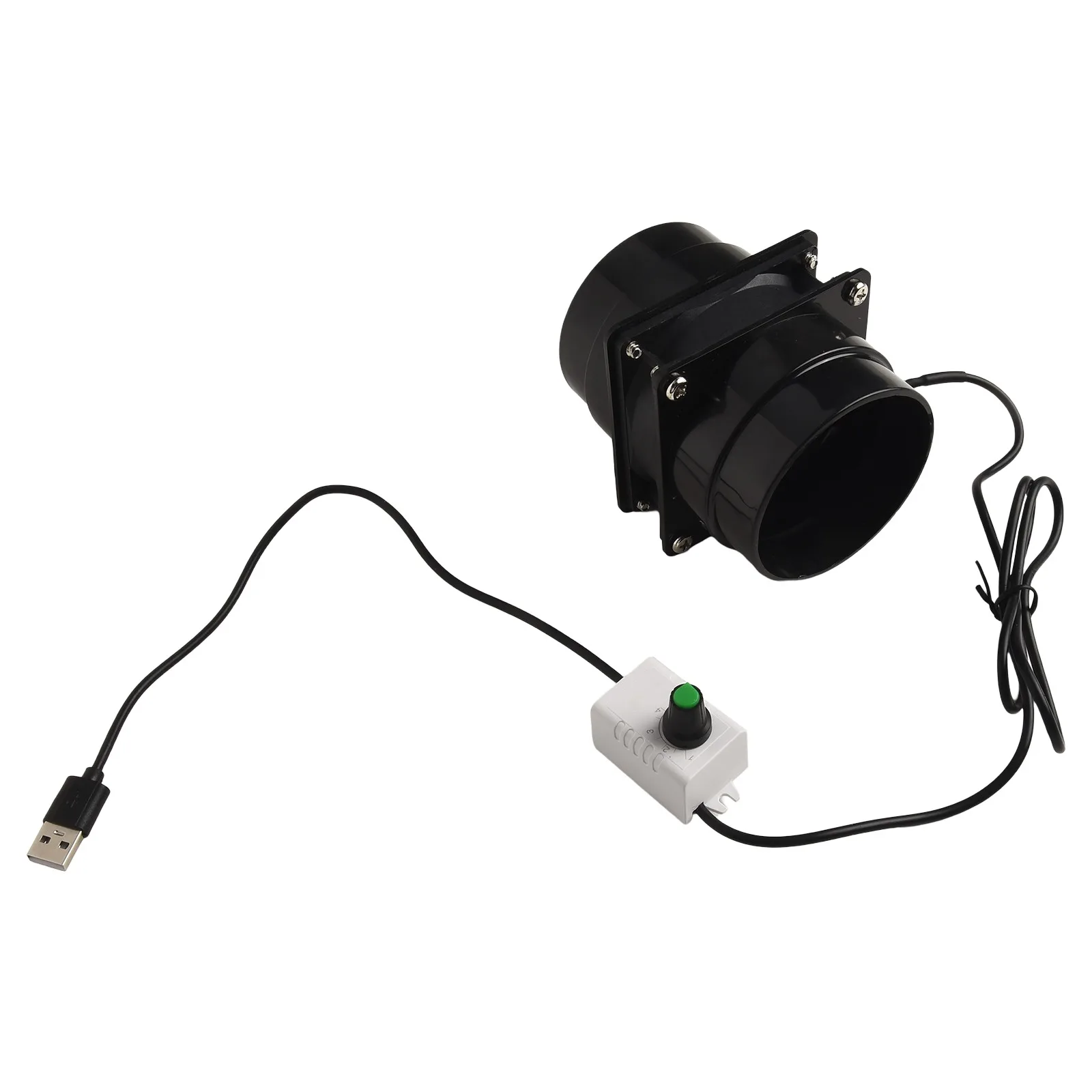 

1set Home Kitchen Speed Regulating Duct Exhaust Air Ventilation Fan Sheds Noiseless 10.5*8*6.5 Cm Home Improvement Accessories