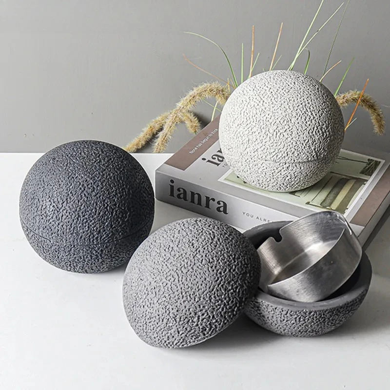 Planet Ashtray Light Luxury Cement Cigar Ashtray Creative Anti Fly Ash Office Decoration Home Lighter and Smoking Accessories