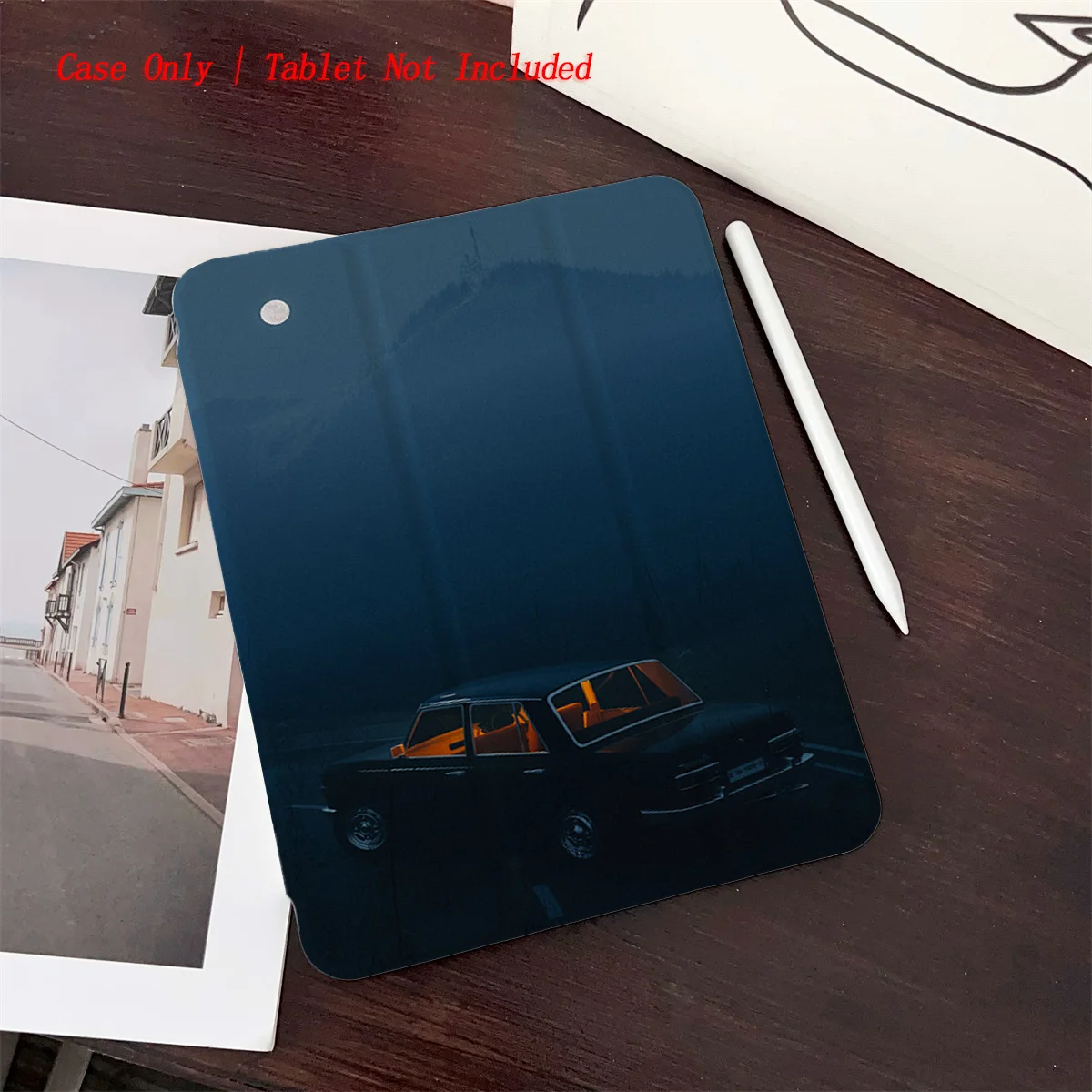 

Atmospheric Gloomy Weather Wooded Sedan iPad Cover For Apple iPad 9th/10th Gen Air 5 Pro 12.9 Mini 6 Shockproof Case