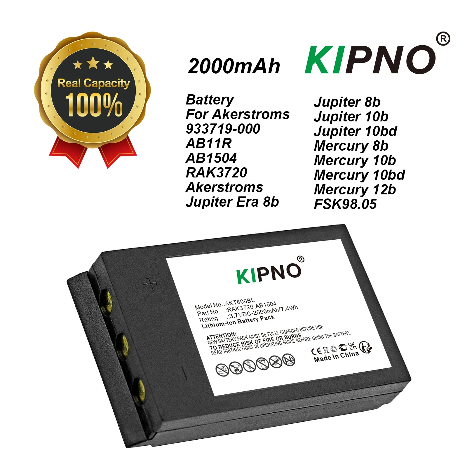 

2000mAh Battery Crane Remote Control Li-ion Battery for Akerstroms RAK3720,AB11R,AB1504,933719-000,Jupiter Era 8b,FSK98.05