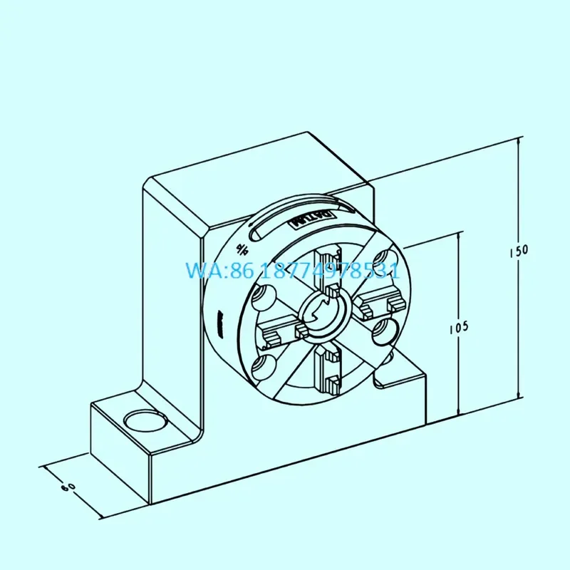 Wmwmnu Stainless Steel Vertical Mounting Plate for Manual Lathe Chuck Direct Mount on CNC Machining Center 3A-100019