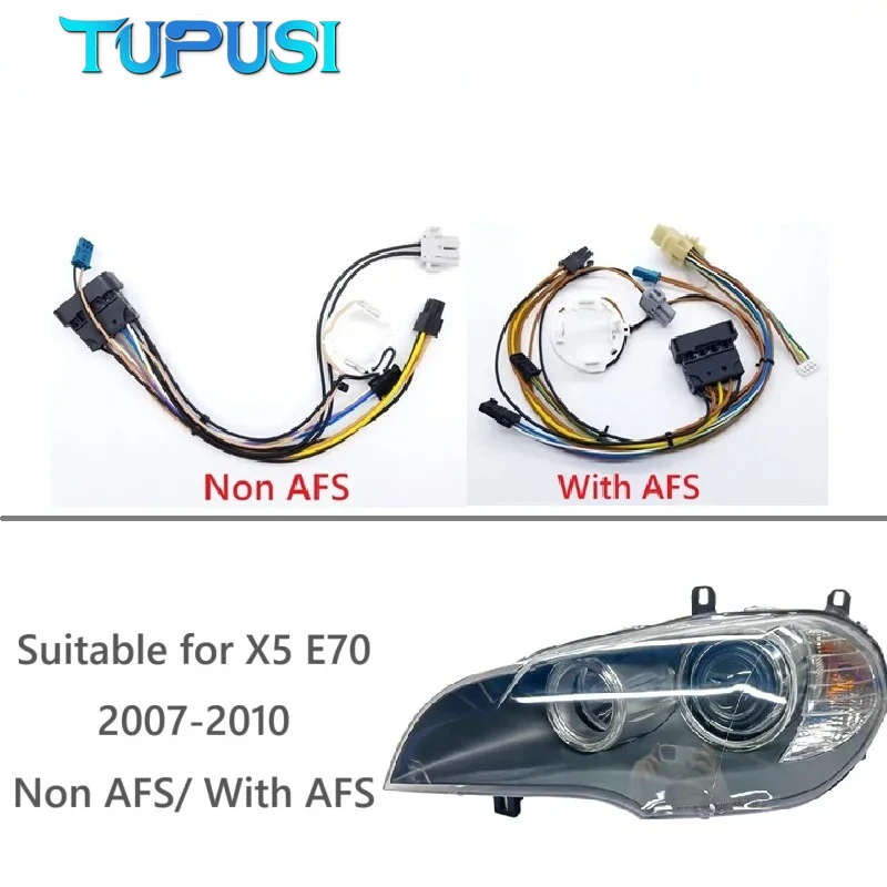 

for BMW X5 E70 2007-2010 Headlight Wiring Harness Wire Harness Plug Wiring Harness Assembly Non AFS and With AFS