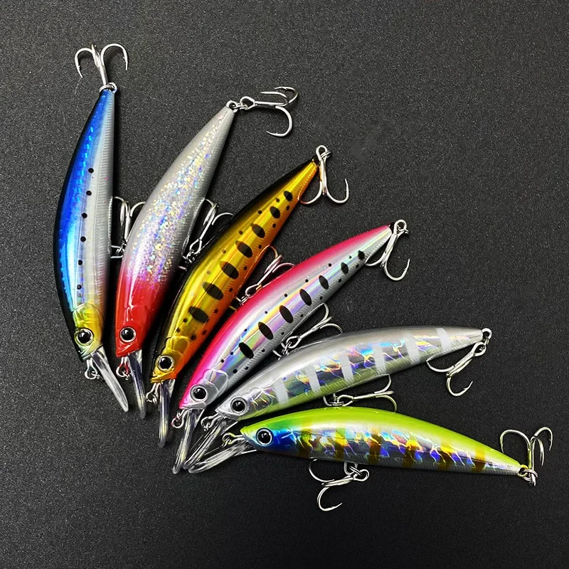 

Far throw Heavy Weight Minnow 25.8G90MM Sinking Jerkbait Longcast Fishing LureSaltwater Sea Bass Plastic Artificial Bait Tackle