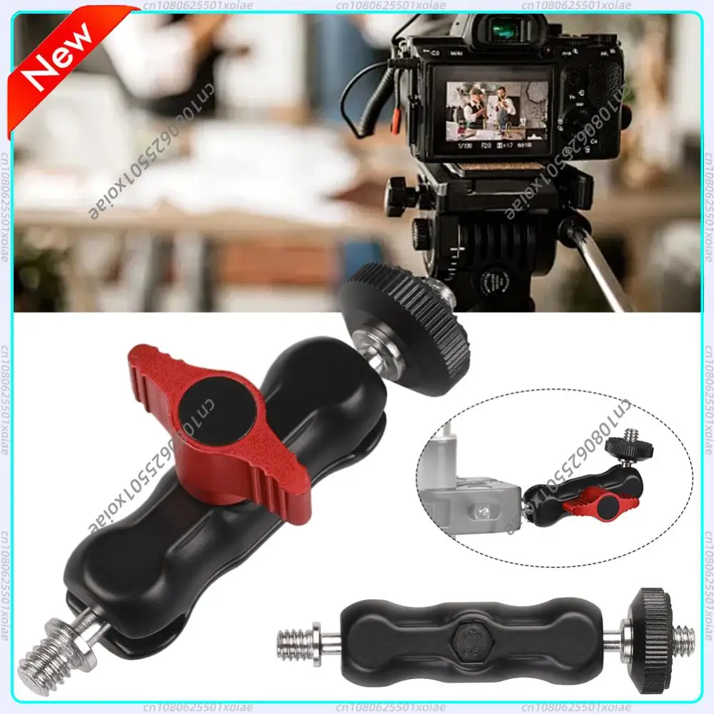 1-5PC Ball Head Clamp W/1/4inch -20 Thread Ballhead Clamp Clip Magic Arm Super Clamp for GoPro DSLR Camera Monitor LED Light Mic