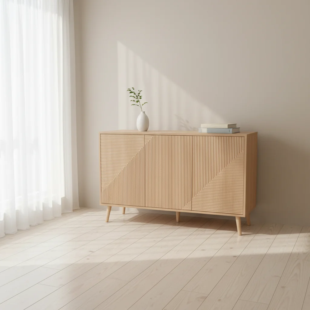 

xx-Modern Special Line Design Home Storage Cabinet 3 Doors Buffet Cabinet Sideboard for Living Room^