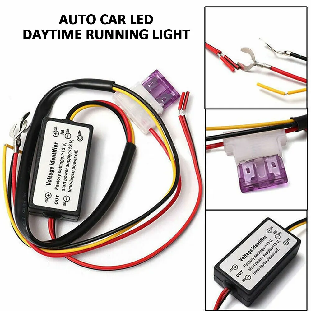 DRL Controller Auto Car LED Daytime Running Light Relay Harness Dimmer on Off 12-18V Fog Light Controller Delay Light Delay Line