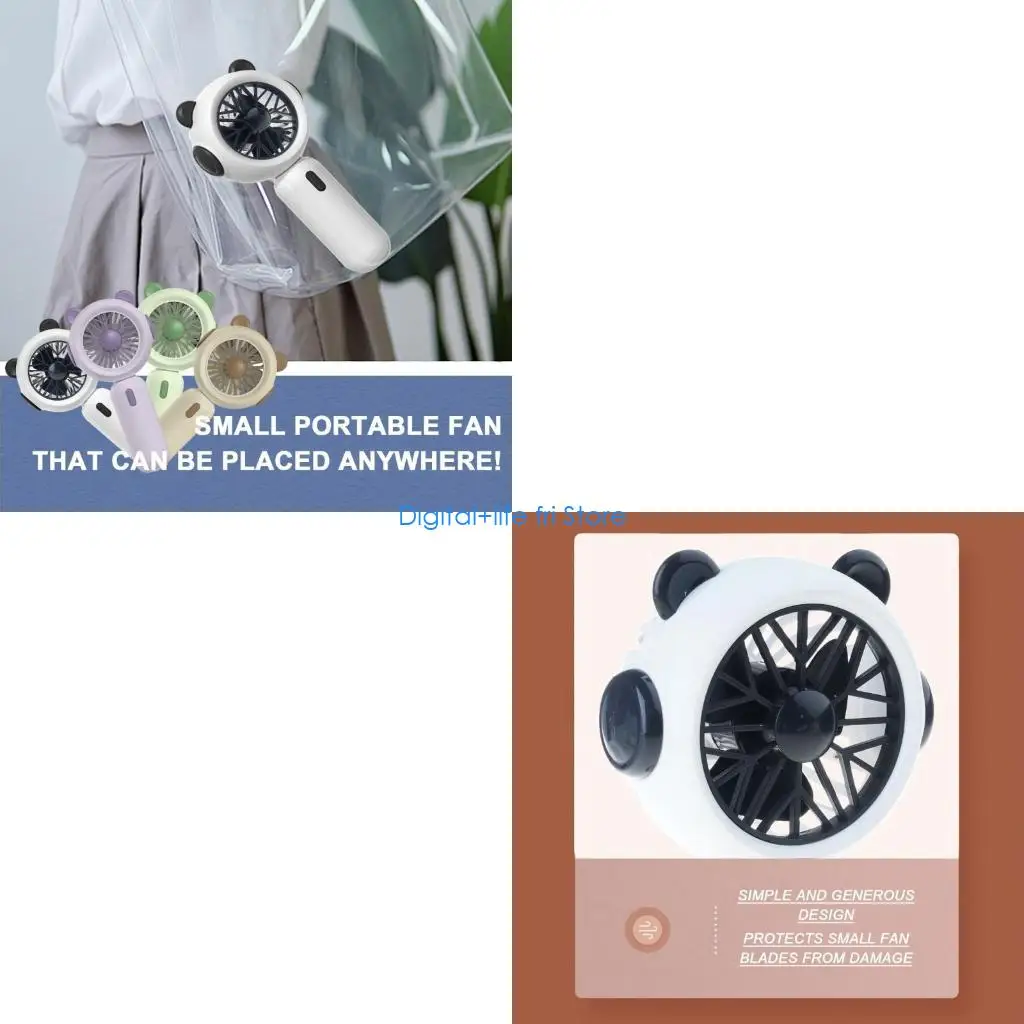 E06D Portable Mini Small Fan With AA Battery Operated USB Mini Desktop Fan
