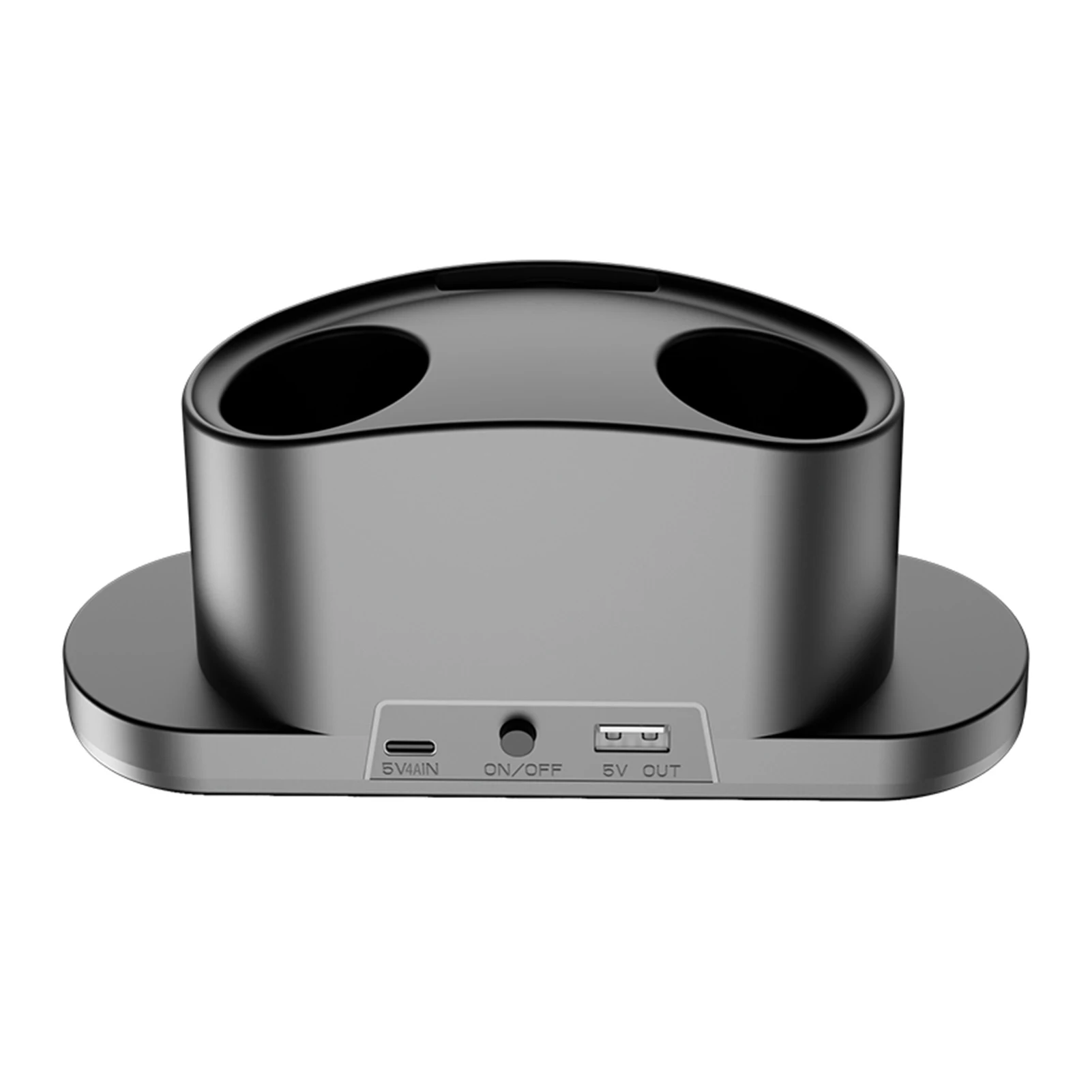 محطة شحن ميكروفون مغناطيسية لاسلكية 2 للميكروفونات، حامل شحن سطح المكتب المحمول، موفر للطاقة الذكية